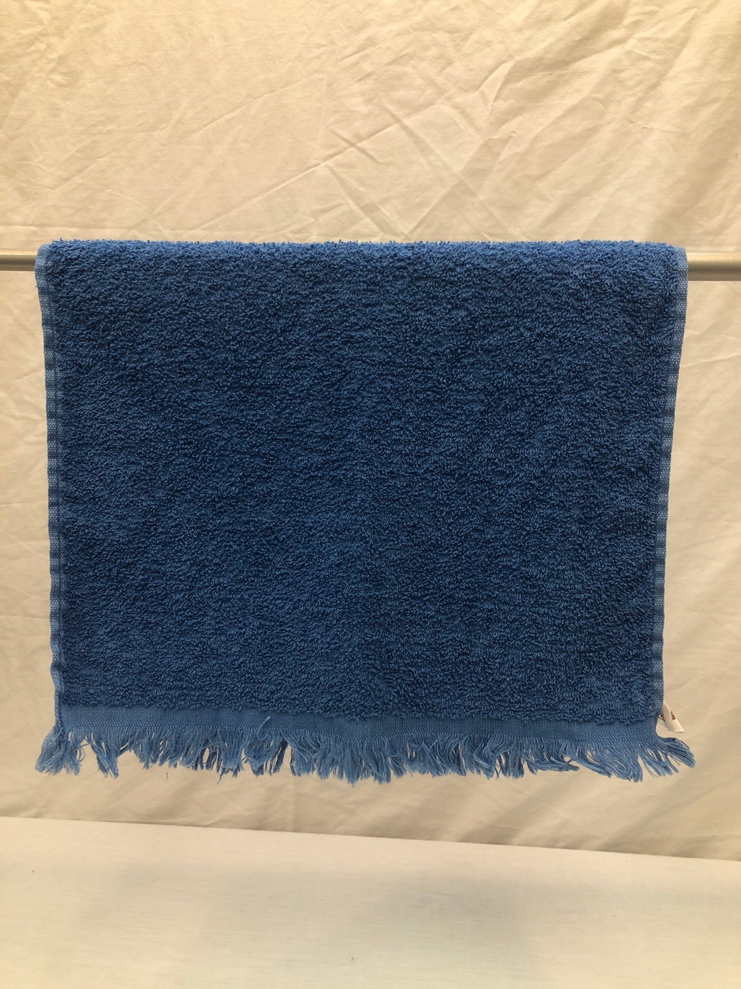 Vintage Solid Blue Cannon Bath Towel Vintage Bathroom Bath Etsy
