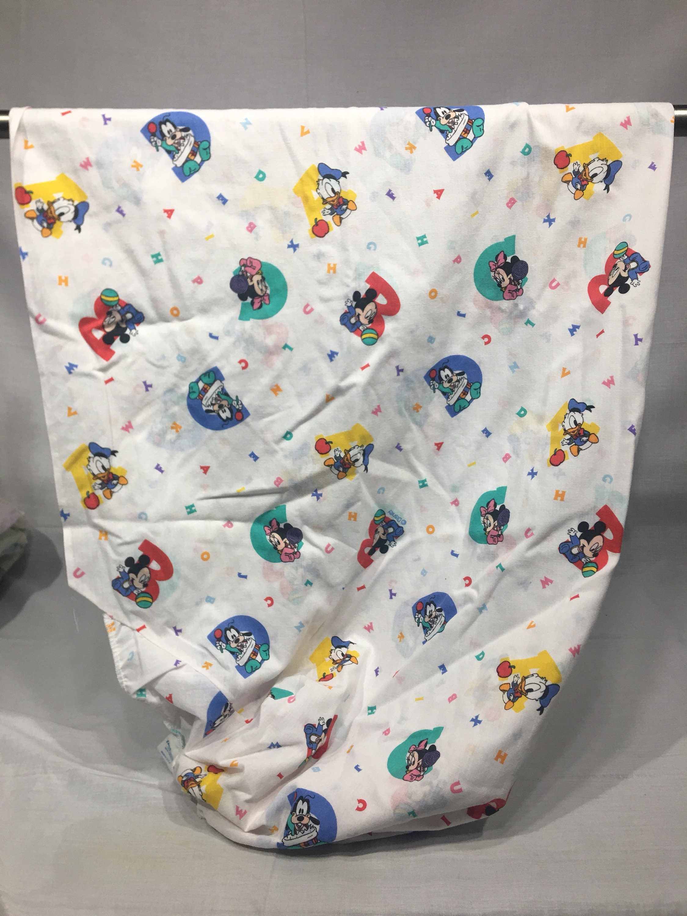 Vintage Mickey Mouse Fitted Crib Sheet Minnie Mouse Donal Etsy