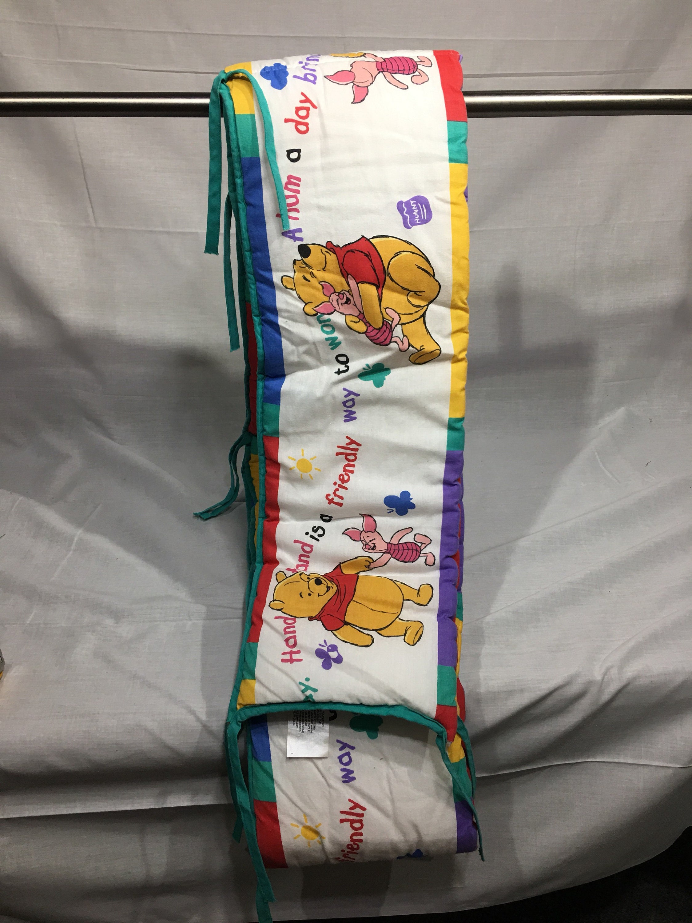 Vintage Winnie The Pooh Bear And Piglet Crib Bumpers Crib Etsy