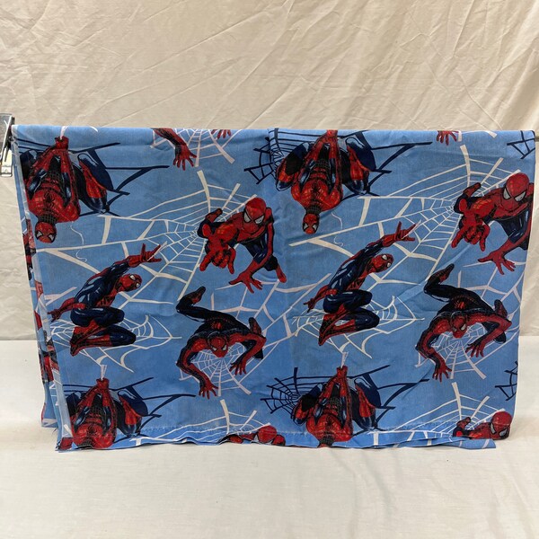 Vintage Spider-man Marvel flat twin sheet, bedding, linens, spiderman, webs, comic,