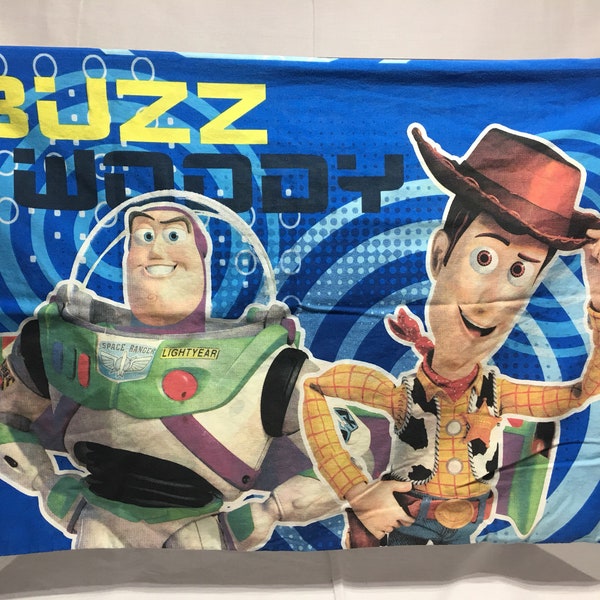 Vintage retro Toy Story pillowcase, Woody pillowcase, buzz lightyear pillowcase, disney, movie, carton, pillowcase, bedding