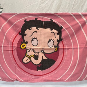 Fronha Betty Boop vintage, rosa, retrô