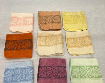 Vintage Cannon wash cloth, vintage bathroom towel, retro washrag, face cloth