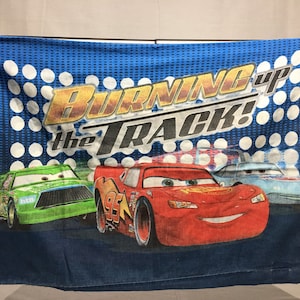 Vintage Disney Pixar Cars, pillowcase, cartoon, kids, bedding, Disney movie, lightning mcqueen, car toons