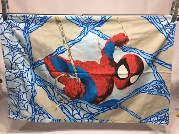 Vintage Retro Pillowcase Spiderman Marvel Comic Unique Etsy
