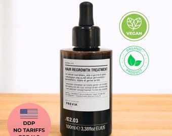 Hair Products | Previa Hair Regrowth Treatment 100ml 3.38 fl.oz | Vegan & Natural Haircare