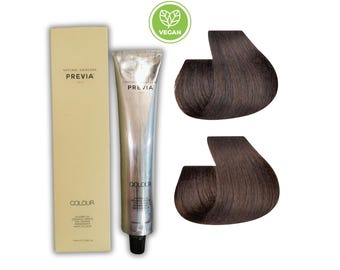 Previa Hair Colour, 4.48 e 5.48 Chocolate Copper Pearl Brown, Tinta per capelli vegana