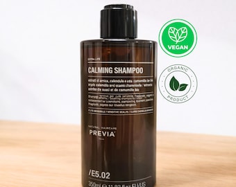 Previa Haircare Calming Shampoo with Arnica, Calendula and Organic Chamomile Extracts | Vegan | Hair Products