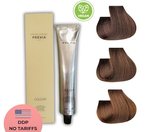 Previa Hair Colour, Light Brown & Dark Blonde Shades, Vegan Hair Dye
