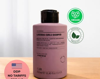 Hair Shampoo | Previa Haircare Luscious Curls Shampoo | Vegan & Natural Products
