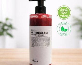 Hair Conditioner | Previa Intense Red Colour Mask 500ml | Natural Haircare | Vegan
