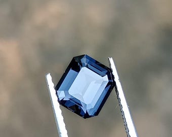 Ceylon Cobalt Spinel 1.53ct | Natural Bluish Violet Spinel | Rare Sri Lanka Gemstone | Rectangular Step Cut Spinel | Rare gem stone |