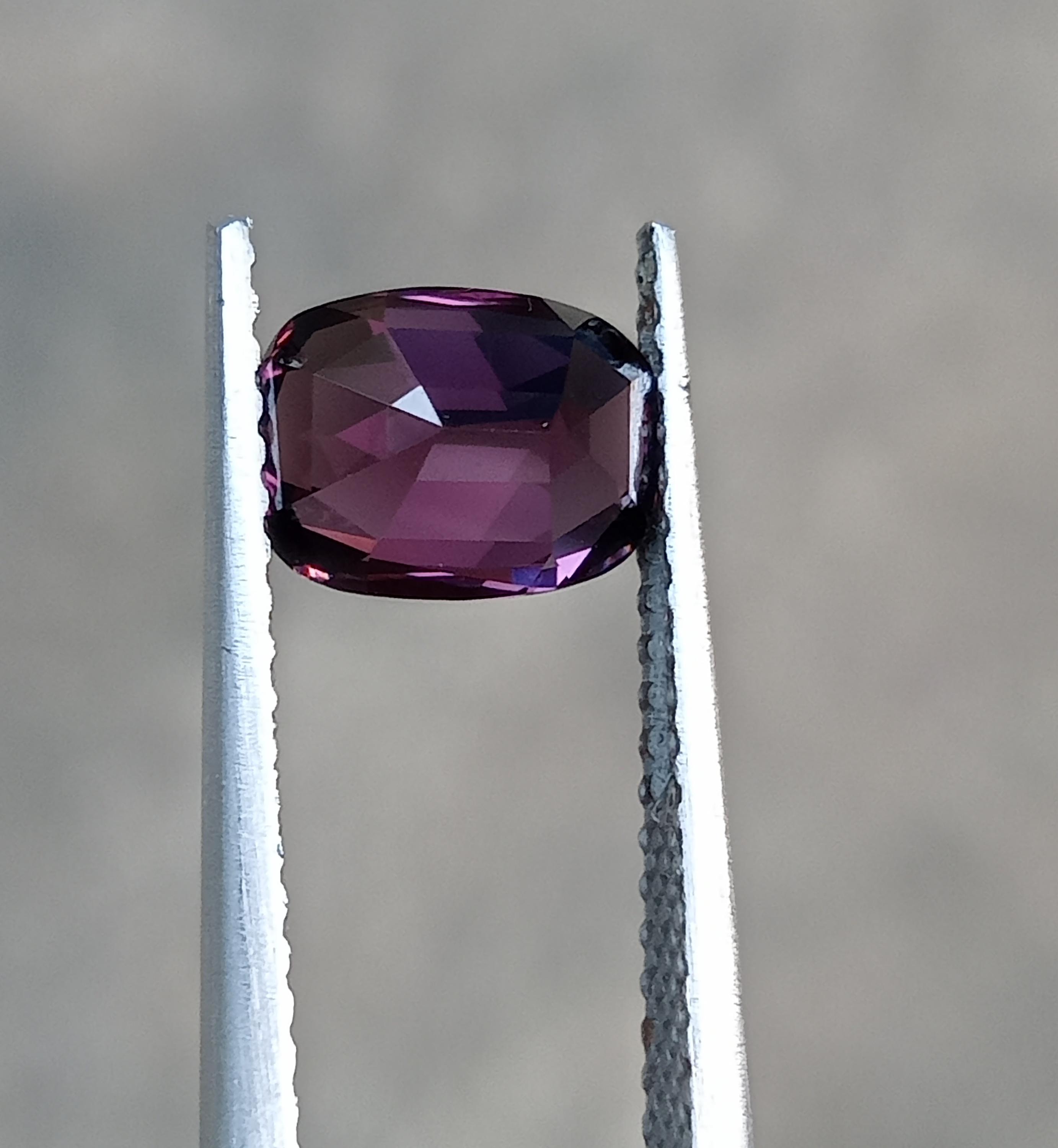 Rectangle Jems Natural Pinkish Purple Spinel 1.44 Ct Rectangular Cushion Cut Loose ...