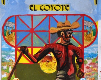 El Coyote. Original Collage.