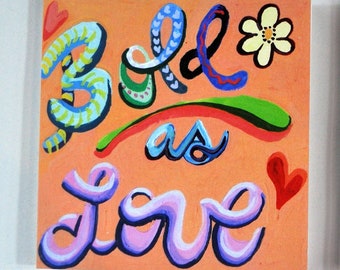 Kühn wie die Liebe; Jimi Hendrix-Karten; Jimi Hendrix Kunst; fettes Kartenset; Satz von vier Liebesbriefkarten; Kraft der Liebe Kunst; Liebe Revolution Kunst;