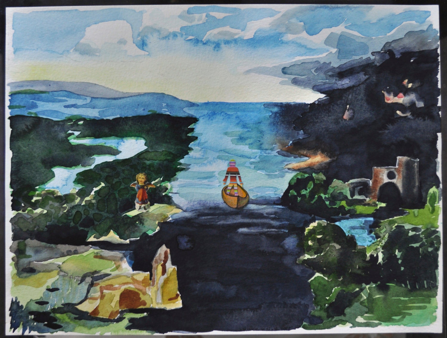 ウッド作　テトンズ川　　ワイオミングの流れ　油絵 ウッド作 テトンズ川 ワイオミングの流れ 油絵 - メルカリ