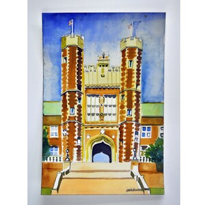 Brookings Hall, Washington University Original Watercolor, Washington University Painting, Washington University watercolor, WU campus