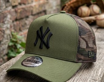 Gorra de béisbol New Era 9FORTY A-Frame MLB New York Mets bicolor/verde musgo con protección UV