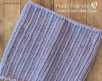 Crochet Pattern - Easy Ribbed Crochet Cowl Pattern - Knit Look Cowl Crochet Pattern - Infinity Scarf - Crochet Scarf Pattern - PDF 458