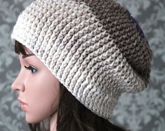 Crochet Pattern - Crochet Pattern Hat - Crochet Slouchy Hat Pattern - Easy Crochet Pattern - Slouchy Beanie - Instant Download PDF Printable