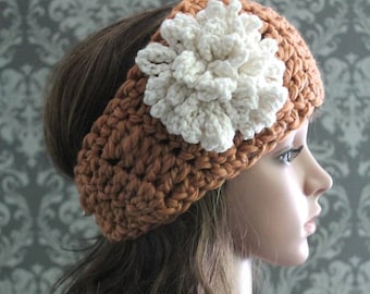 Häkelanleitung - Stirnband Häkelanleitung mit Blume - einfache Häkelanleitung - Headwrap häkeln - 5T Teen Erwachsene - Instant Download PDF 299