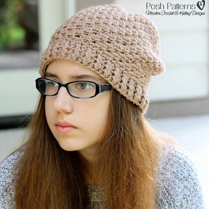 Slouchy Hat Häkelanleitung - Häkelanleitungen - Häkelanleitungen - Häkelanleitungen für Frauen - 6 Größen - PDF 382