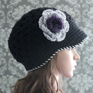 Easy Crochet PATTERN - Newsboy Visor Hat Crochet Pattern - Crochet Hat Pattern - Beginner Instant Download Pattern - 6 Sizes - PDF 185