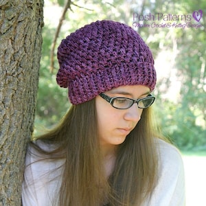 Crochet PATTERNS - Slouchy Hat Crochet Pattern - Crochet Patterns Hat - Crochet Pattern Baby - Baby, Toddler, Child, Adult Sizes - PDF 378