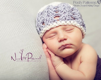 CROCHET PATTERN - Crochet Hat Pattern, Crochet Pattern Baby, Crochet Pattern Hat (6 Sizes Newborn to Adult) - Instant PDF Download 117
