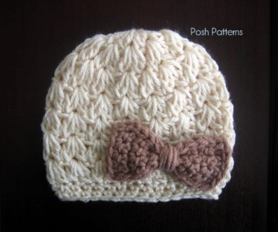 Crochet Bow Hat Pattern