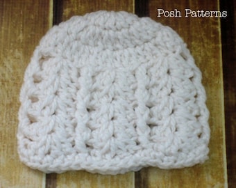 Crochet Pattern - Crochet Patterns for Kids - Crochet Hat Pattern - Crochet Patterns for Women - Includes 5 Sizes Baby to Adult - PDF 218