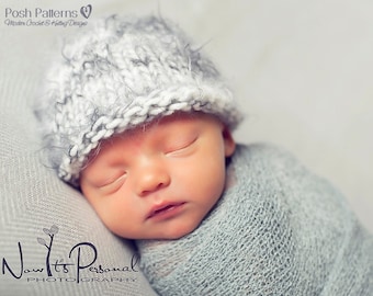 Knitting PATTERN - Easy Knit Baby Beanie Pattern - Knit Hat Pattern - Beanie Pattern - Knitting Patterns Baby - Includes 3 Sizes - PDF 228