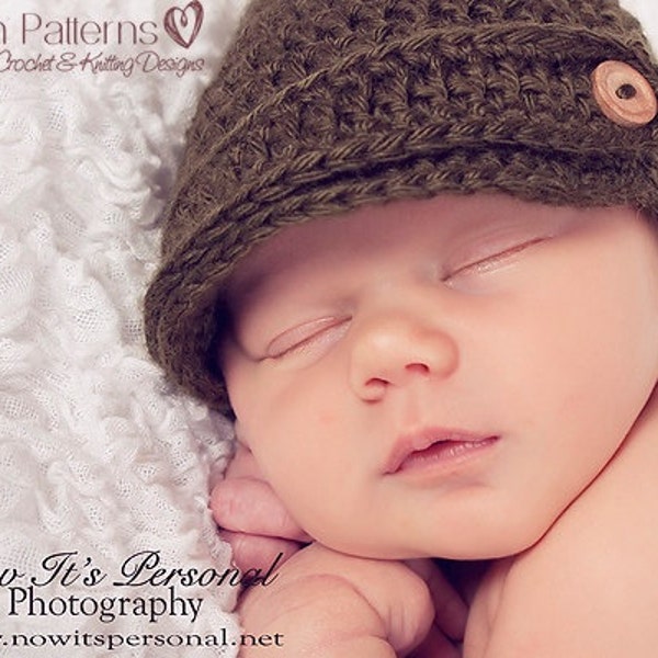 Crochet PATTERN - Crochet Newsboy Hat Pattern - Crochet Patterns for Men - Crochet Pattern Babies - Crochet Hat Pattern - 6 Sizes - PDF 197