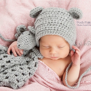 Crochet PATTERNS - Baby Blanket Crochet Pattern - Crochet Mouse Blanket - Crochet Toy Pattern -  Amigurumi Crochet Pattern - PDF 375