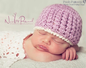 Printable Crochet Pattern - Crochet Baby Hat Pattern - Crochet Hat Pattern - Baby Hat Crochet Pattern - Crochet Patterns - 6 Sizes - PDF 304