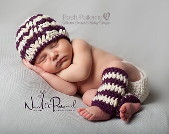 Crochet PATTERN - Baby Leg Warmers Pattern - Crochet Hat Pattern - Crochet Pattern Baby - Newborn to Toddler - Photo Prop Pattern- PDF 317