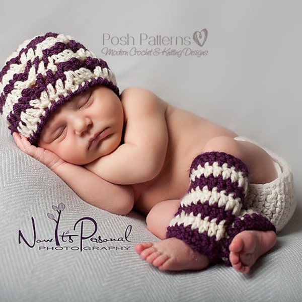 Crochet PATTERN - Baby Leg Warmers Pattern - Crochet Hat Pattern - Crochet Pattern Baby - Newborn to Toddler - Photo Prop Pattern- PDF 317