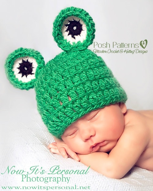 30 Frog Hat Crochet Patterns for Playful Animal Hats, Balaclavas, and Amigurumi Projects 20 Baby Frog Hat Pattern in Three Sizes