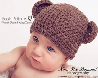 CROCHET PATTERN - Crochet Hat Pattern - Monkey Hat Pattern - Instant Download Crochet Pattern - PDF 106 - Newborn to Adult
