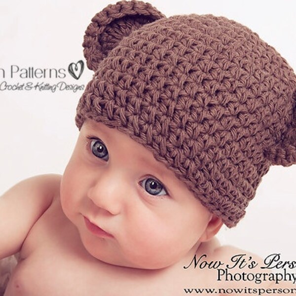 CROCHET PATTERN - Crochet Hat Pattern - Monkey Hat Pattern - Instant Download Crochet Pattern - PDF 106 - Newborn to Adult
