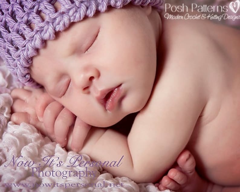 Crochet PATTERN Crocheting Pattern Crochet Hat Pattern Hat And Diaper Cover Pattern Set Crochet Hat Pattern Photo Prop PDF 142 image 3