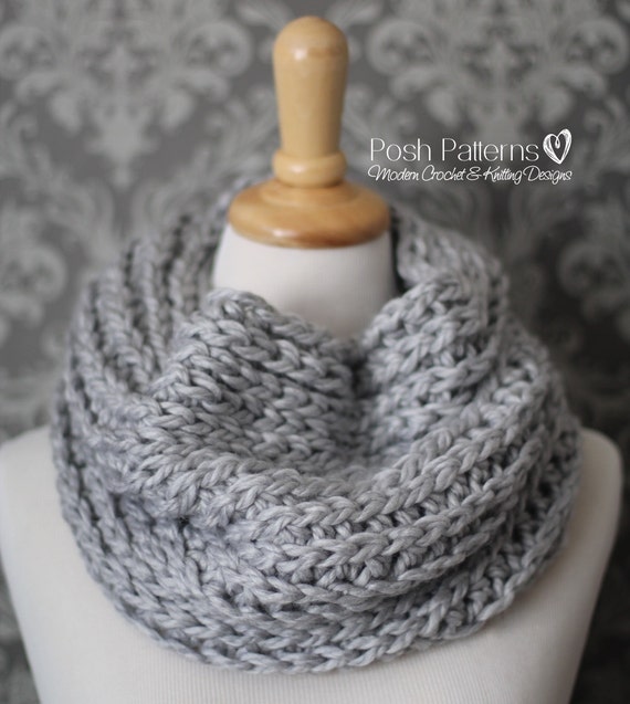 Crochet Pattern Knit Look Crochet Cowl Pattern Crochet Pattern