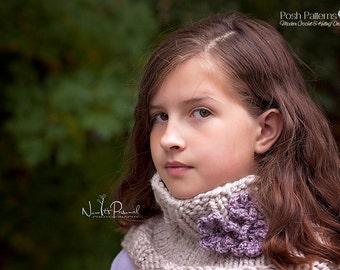 Knitting Pattern - Knit Cowl Pattern - Infinity Scarf Knitting Pattern - Easy Knitting Patterns - Toddler, Child, Adult Sizes - PDS 184