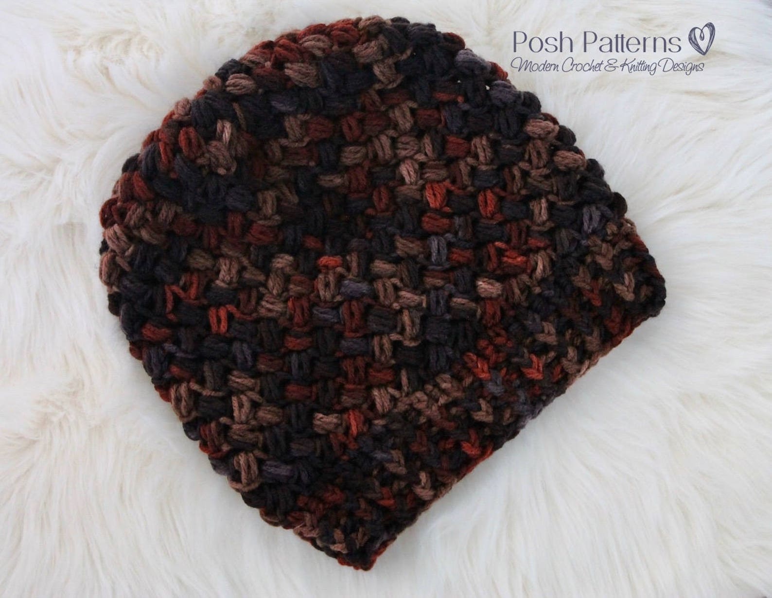 CROCHET PATTERN Crochet Hat Pattern (4 Sizes) Instant PDF Download