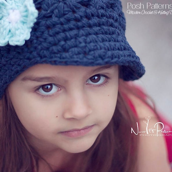Crochet PATTERN - Crochet Hat Pattern - Crochet Newsboy Hat Pattern - Baby Hat Crochet Pattern - Baby, Toddler, Child, Adult Sizes - PDF 404