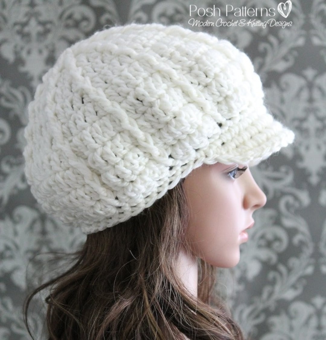 Crochet PATTERN Crochet Newsboy Hat Pattern Slouchy Hat Pattern Crochet