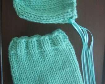 Einfache Strickanleitung - Strick Baby Mütze und Baby Hosen Muster Set - Neugeborene Strickmuster - Digital Download Sofort Download Druckbar