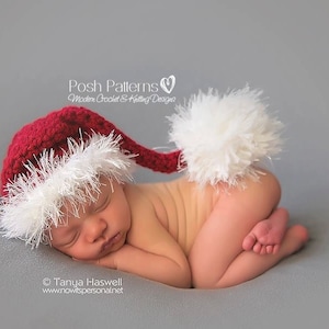 Crochet PATTERN - Santa Hat Pattern - Crochet Pattern Baby - Crochet Patterns - Includes Baby, Toddler, Kids, Adult Sizes - PDF 223