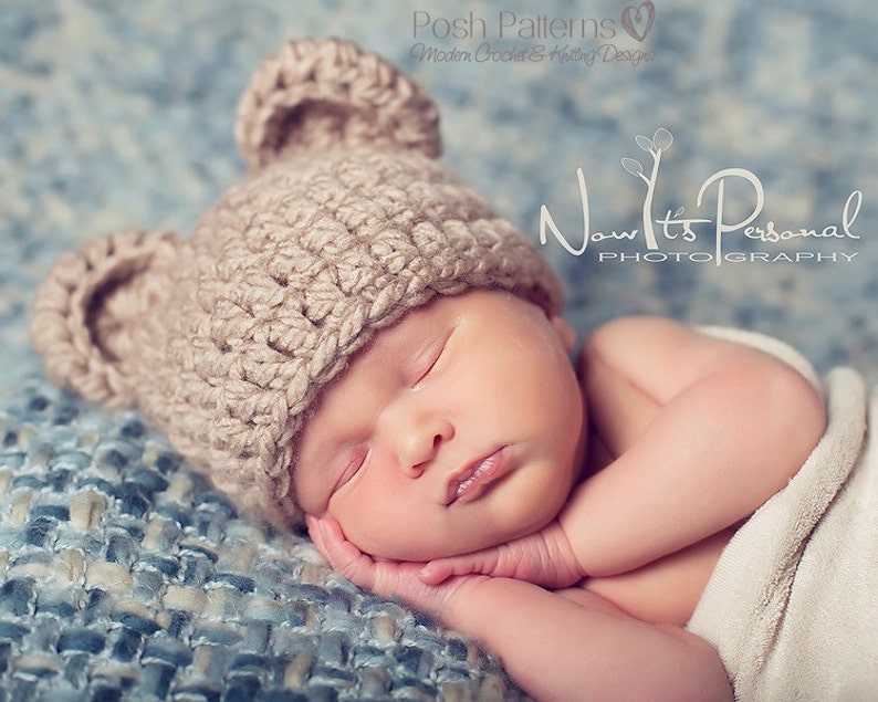 Crochet PATTERN Crochet Bear Hat Pattern Baby Bear Hat Crochet Hat Pattern Baby, Toddler, Kids, Adult Sizes Photo Prop PDF 214 image 3