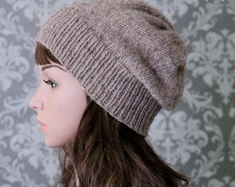 Knitting PATTERN - Slouchy Hat Knitting Pattern - Knit Slouchy Hat Pattern - Knit Hat Pattern - Includes 4 Sizes - Instant Download PDF 433